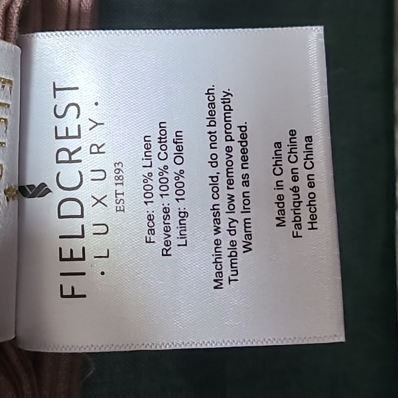 FIELDCREST LUXURY LINEN TABLE RUNNER 72" "DUSTY ROSE" - Picture 5 of 6